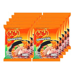 Mama Minced Pork Flavored Noodles with thick Tom Yum soup packets, dry grocery, ready-to-cook Thai-style noodle set