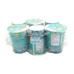 YUMYUM Cup Instant Noodles Suki Seafood flavor, 60g each, in a pack of six, with steaming bowl of noodles and seafood ingredients