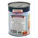 Canned Brook Tomato Diced in Juice 565g jar showing diced tomatoes in tomato juice inside the can