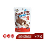 Nezline Double Core Chocolate Bars showing layered milk and dark chocolate with a smooth, creamy texture in a close-up shot.