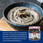 Menu Salsanera Trifolati jar of truffle-infused condiment for dry grocery use, with a clear view of the product label and packaging.