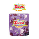 Zoda Wow Gummy Grape Flavor snack in 45g, colorful gummy candies with grape flavor in a clear packaging.