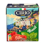 Jar of Cirio Pasta Sauce from the dry grocery section, featuring a label with red and white design and a clear view of the sauce inside.