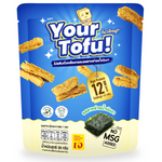 Crispy soy protein seaweed flavored tofu chips from Your Tofu, a crunchy confectionery snack with seaweed seasoning.