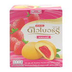 Dewberry Puff Cake with strawberry flavor, 15g, a crunchy snack confectionery from Dewberry in a colorful package