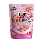Nezline Oat Rings snack confectionery in a clear bowl, showing golden oat ring cookies with crispy texture and oat flakes.