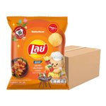 LAYS Rock Extra BBQ snack pack, 105g x14, crispy flavored chips in a bright bag, perfect for snack lovers and casual gatherings.