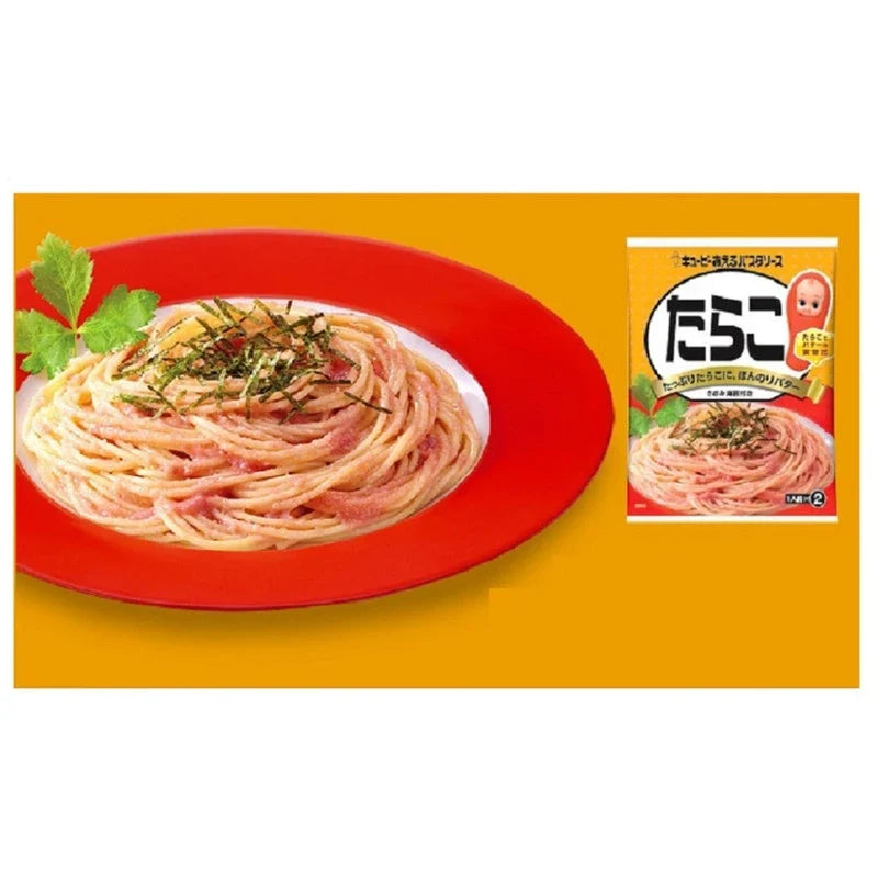 Kewpie Tarako Pasta Sauce in 46g packet, Japanese dry grocery product with creamy tarako fish roe flavor, ideal for pasta dishes.