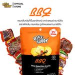 Rise Buddy Crispy Rice Snacks in a clear package, showing light, crunchy rice treats ideal for snacks or confectionery.