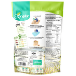 Xongdur instant cereal drink with black sesame in a glass, showcasing the low sugar, nutritious cereal beverage.