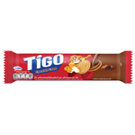 Tigo Sanwich Cookies Cream with Chocolate Flavored, confectionery snack with creamy filling between chocolate cookies.