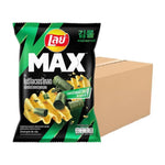 LAYS MAX Nori Crunchy Snacks Confectionery 60g, crispy seaweed-flavored chips in a 24-pack, ready to enjoy.