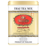 Chatramue Red Tea Powder Formula1 drink in a glass, showcasing its vibrant red color and smooth liquid texture.