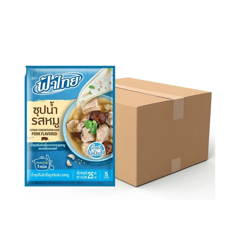 FATHAI Soup Pork flavor, 25ml packets, 120 pieces, dry grocery product with pork soup seasoning.