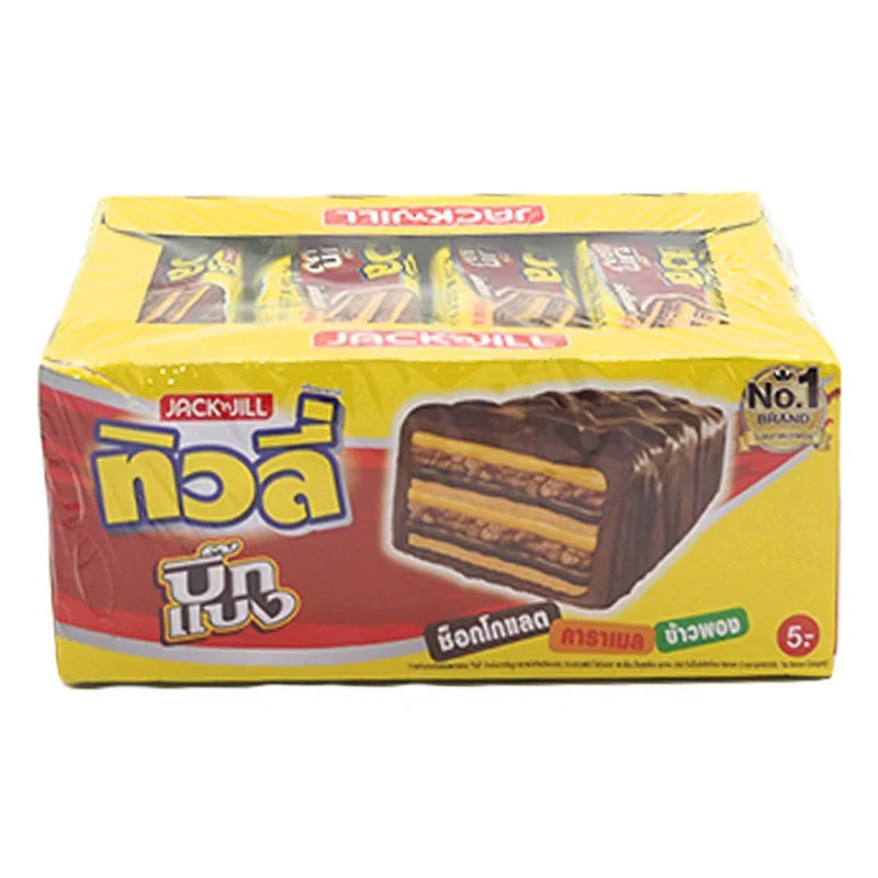 Tivoli Big Bang Wafer 25g chocolate wafer snack, showing layered crispy wafer with chocolate coating in a close-up image