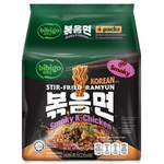 Bibigo Smoky K Chicken Flavor Stir-Fried dish in a bowl, showcasing tender chicken with smoky seasoning and stir-fried vegetables.
