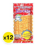 BENTO Bento Squid Seafood Snack Sweet & Spicy 4g, dry grocery snack with dried squid in sweet and spicy flavor.
