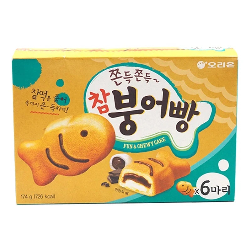 Orion Chamboong 174g snack package featuring a colorful design of traditional Korean rice snack treats.