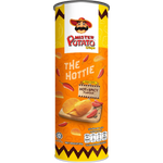 Mister Potato Hot & Spicy Potato Crisps in a colorful bag, crispy snack with bold spicy flavor and crunchy texture.