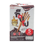 Toppo Cocoa Pretzel Stick with chocolate filling, a snack from TOPPO, featuring crunchy pretzels with rich chocolate inside.