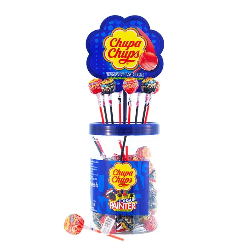 Chupa Chups Tongue Paint 9.5g, colorful candy edible paint for creative fun, in a pack of 50 from the Chupa Chups confectionery range.