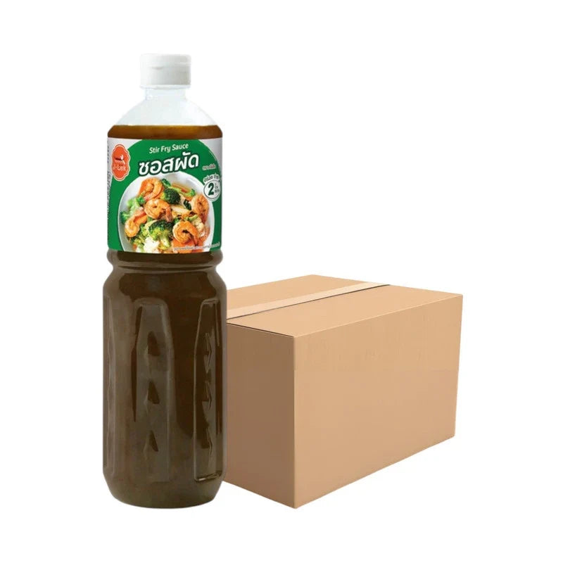J-LEK Stir-fry Sauce bottles 550g, dry grocery product with colorful labels and clear J-LEK branding on the bottles.