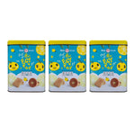 Kilin Yuzu Orange Cream Biscuits in a decorative tin, 400g pack, perfect for snacks and confectionery.