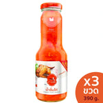 J-LEK Jae Lek Chicken Sauce in a 390g glass bottle, dry grocery product, with label and cap visible.