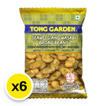 Tong Garden Wasabi Broad Beans snack, 40g x6 packs, dry grocery, crunchy wasabi-flavored broad beans in a colorful package.