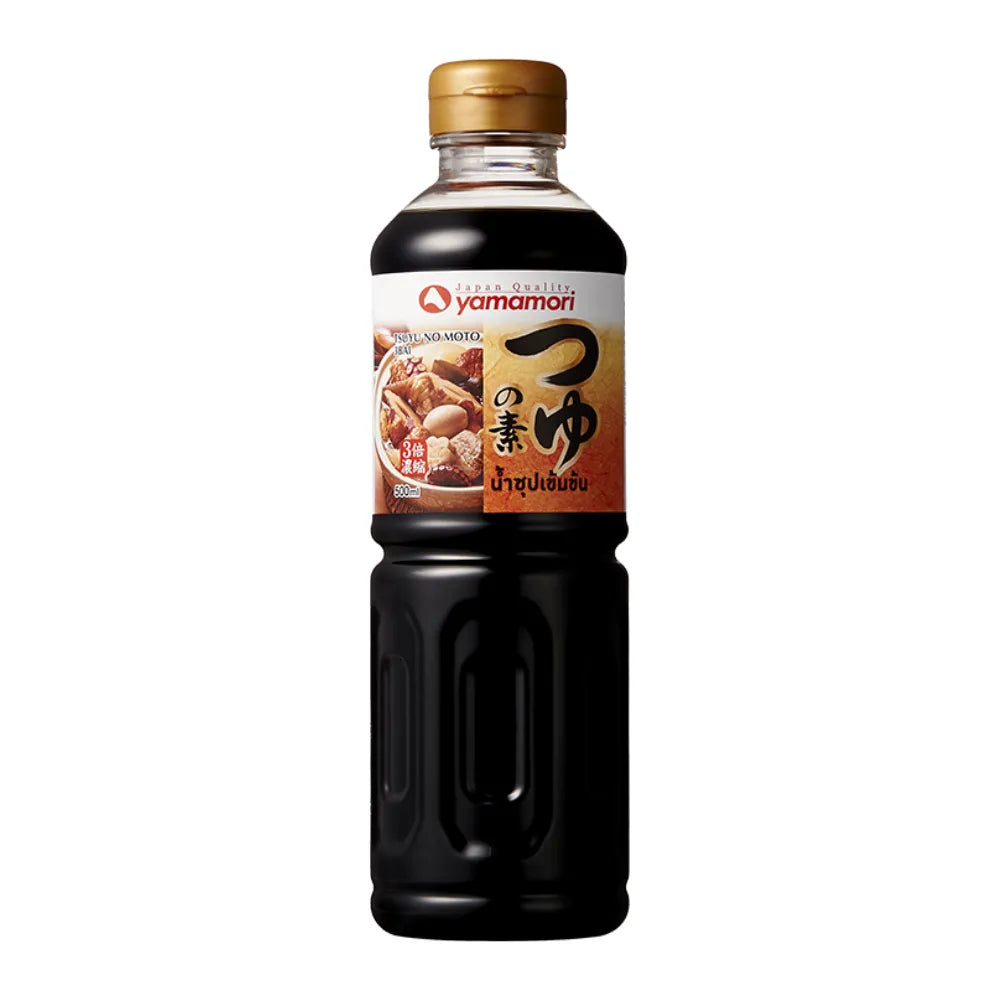 Yamamori Triple Strength Concentrated Soup Oden in 500ml bottle, Japanese dry grocery product with rich, savory broth