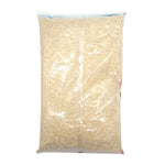 Jasmine fragrant rice 5kg bag from JASMINE, showcasing dry grocery package with a clear view of rice grains.