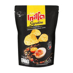Tasto Patato Chip Salted Egg flavor, 50g snack pack, a crispy salted egg flavored potato chip from Tasto in a six-pack.