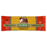 San Remo Vermicelli pasta in a grocery package, showcasing thin, long wheat noodles ideal for Italian-style dishes.
