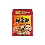 NONGSHIM Neoguri Ramyun Seafood and Spicy instant noodle pack in a dry grocery package with colorful branding and noodle illustrations.