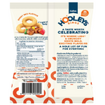 Calbee Hooleys Smoky Barbecue Flavour rings, crunchy confectionery snack with smoky barbecue seasoning, in a colorful package