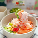 Dry grocery NIMNIM Egg White Noodles in whole bags, showcasing the unopened packaging and fresh noodle appearance.