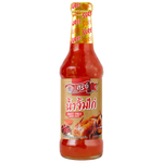 Suree Sweet Chilli Sauce bottle with vibrant red and yellow label, showcasing the grocery product on a plain background.