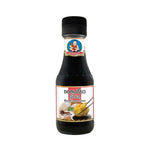 Deksomboon Black Vinegar Sauce in 125ml bottle, showcasing the dark liquid inside a clear glass container.