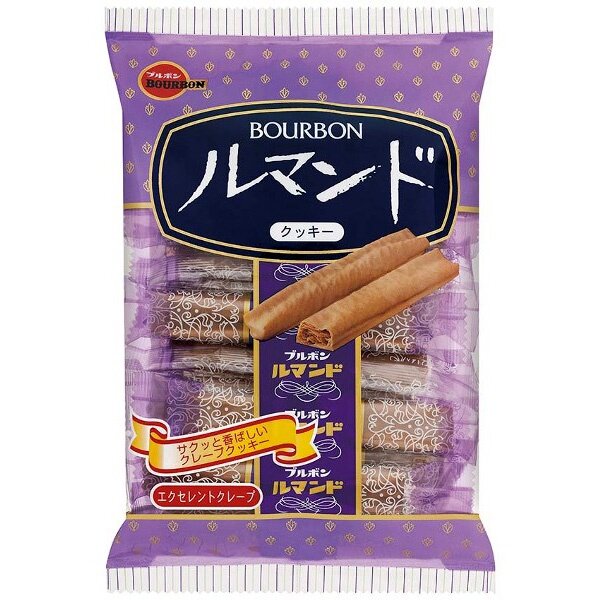 Bourbon Lumonde confectionery snack in a clear package, showcasing crispy, light wafer bites with chocolate coating.