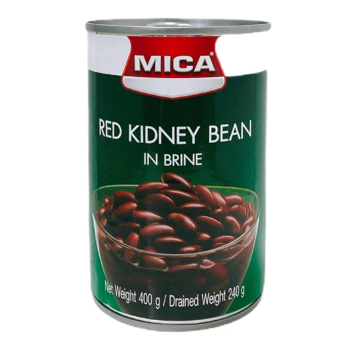 Red kidney beans from Mica brand, in a grocery product image showing the beans in a clear container or packaging.