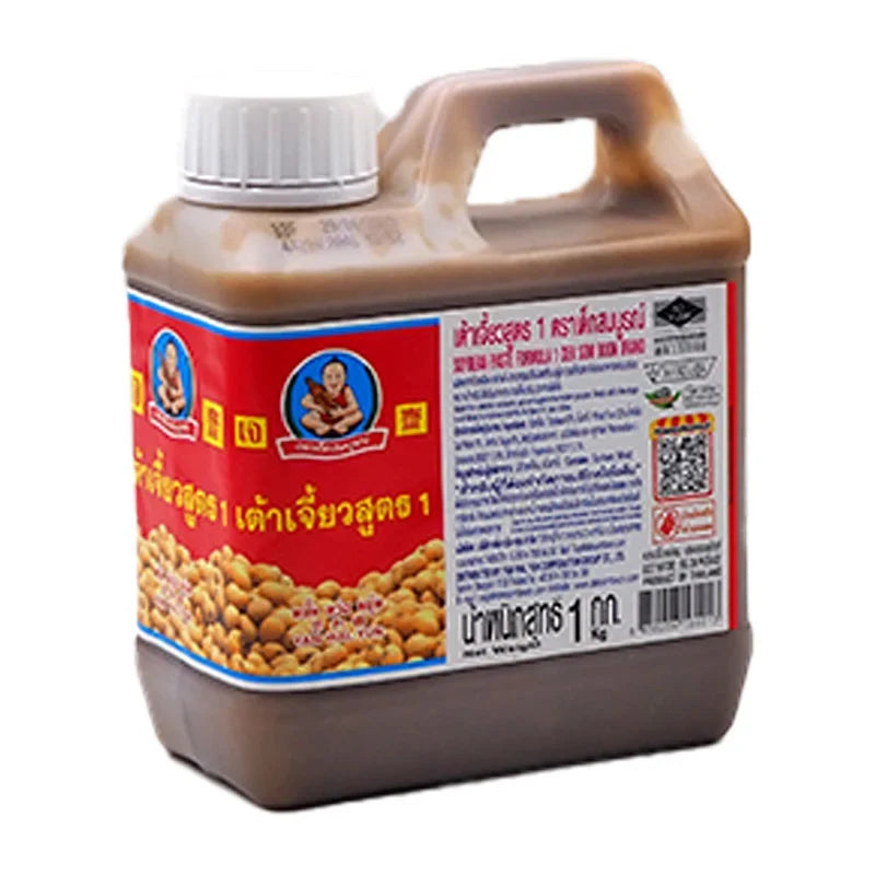 DEK SOM Boon Soybean Paste Formula 1 1kg jar, traditional dry grocery product with a label displaying brand and product details