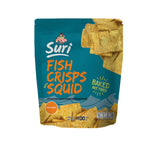 Chaolay Fish Crisps with Squid, 100g pack, showing crispy seafood snack with squid flavor in colorful packaging.