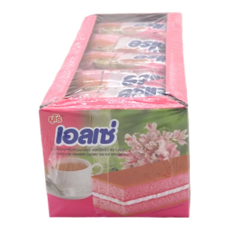 Ellse Layer Cake Strawberry snack in 15g package, a dry grocery confectionery with a fruity strawberry flavor.