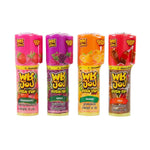 Push Pop Candy assortment featuring fruity orange, grape, strawberry, and cola flavors in 14g candies, shown in colorful packaging.