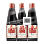 Haday Golden Soy Sauce 155ml bottles, Asian condiment, soy sauce bottles with golden label, six-pack for cooking and seasoning.