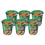 NONGSHIM Zoey Shin Ramyun Hamburger Cup 68g, dry grocery instant noodle cups, showing the packaging with noodles and flavoring.