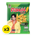 Cornae seaweed-flavored corn snack in 46g packs, three-pack, dry grocery snack by CORNAE, crispy and savory snack option.
