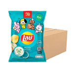 LAYS Classic Sour Cream & Onion snack chips in 69g packs, displayed in a colorful variety pack for snacks and confectionery.