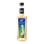 Lin concentrated coconut-scented syrup in a 750ml bottle, ideal for dry grocery use.