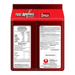 NONGSHIM Chapaghetti Jjajang Spicy instant noodle pack, 137g x5, featuring the dry grocery product with spicy black bean sauce packaging.
